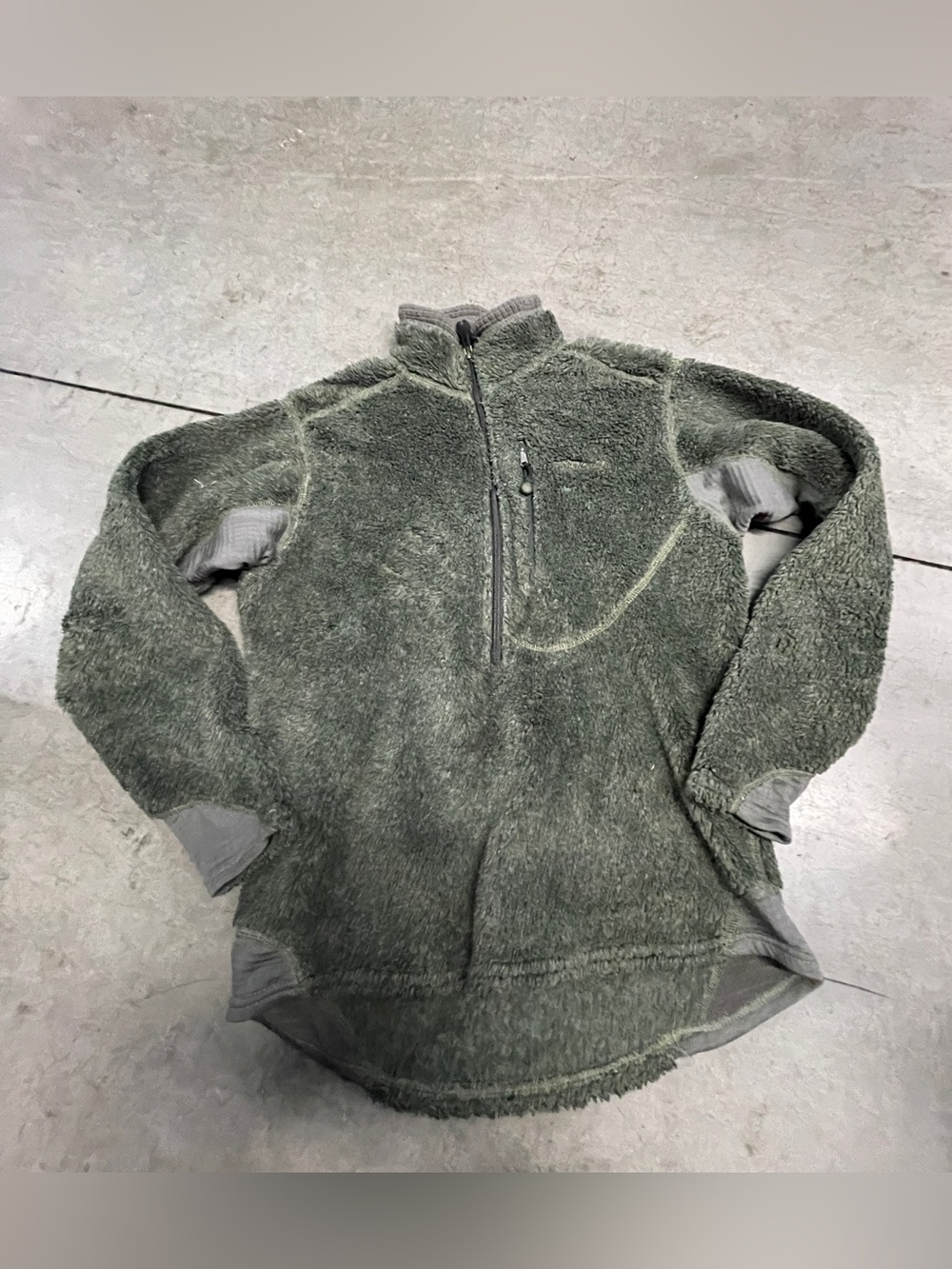 Vtg Patagonia Regulator R3 Pullover Fleece Jacket MARS PCU Green Body Rug S